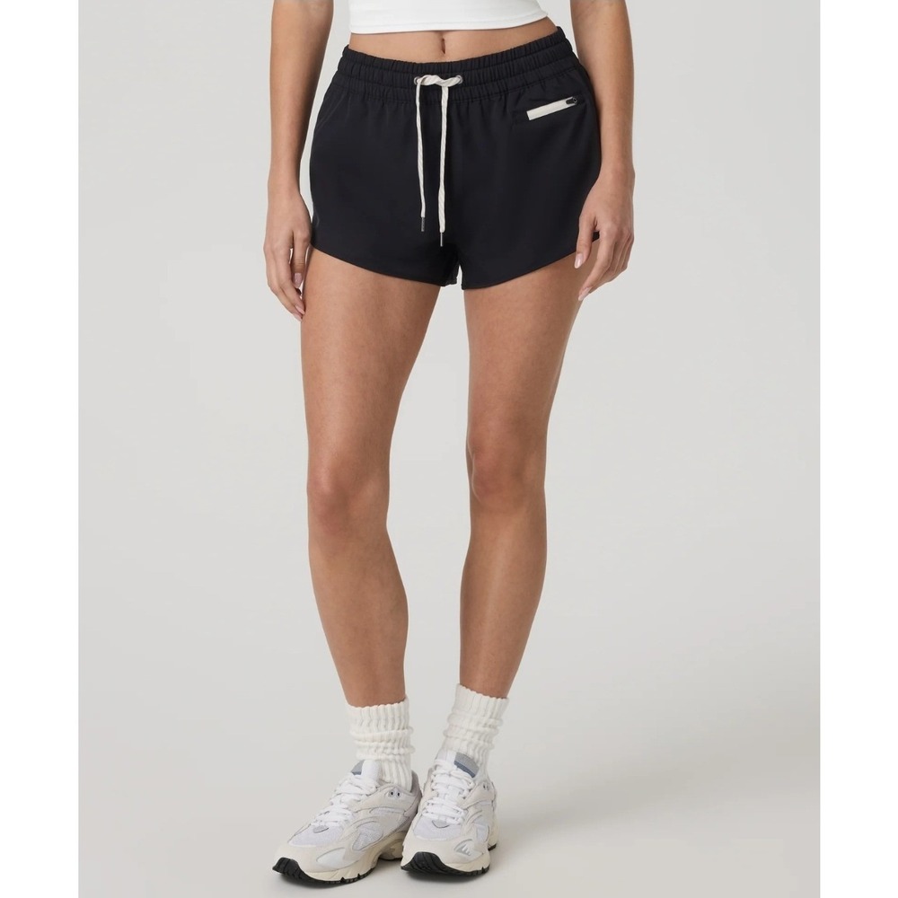 Vuori Clementine Running Shorts Womens S Black Solid Active Workout Sporty